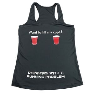 Running Drinking Novelty Tank #DWRP Red Solo Cups